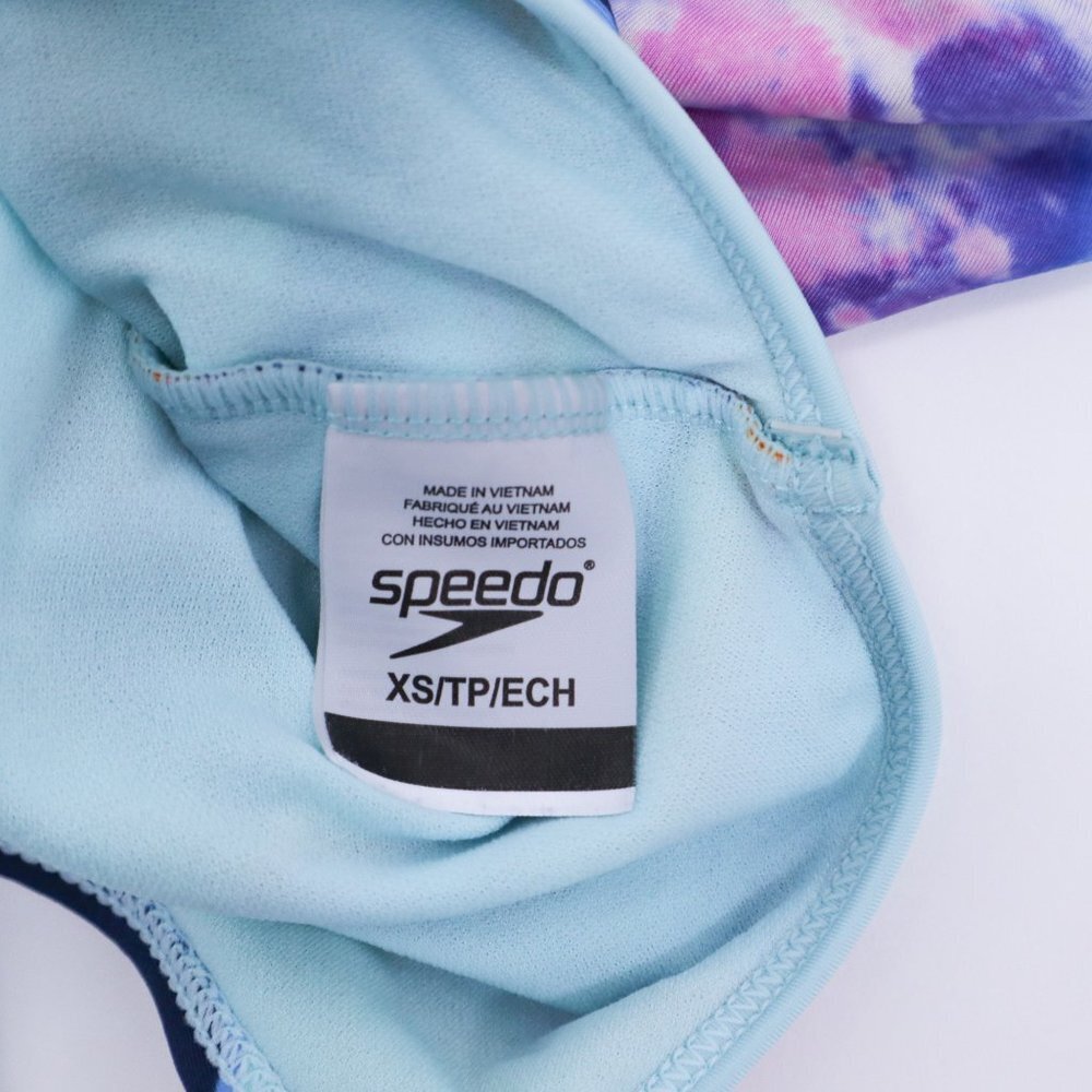 Speedo Swim Bathing Suits Girls XS Set of 2 Rainbow Tie Dye - Picture 11 of 11